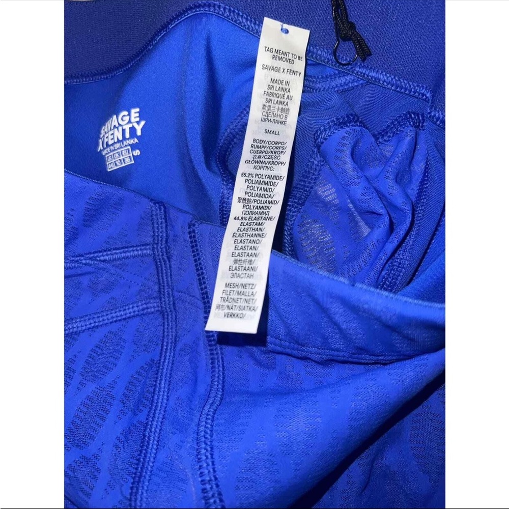 Savage X Fenty By Rihanna High waist mesh leggings blue - Picture 4 of 6
